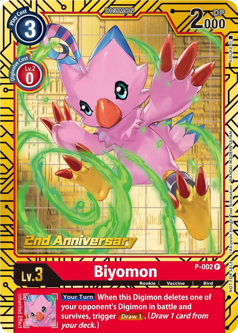 Biyomon [P-002] (2nd Anniversary Card Set) [Promotional Cards] - Destination Retro