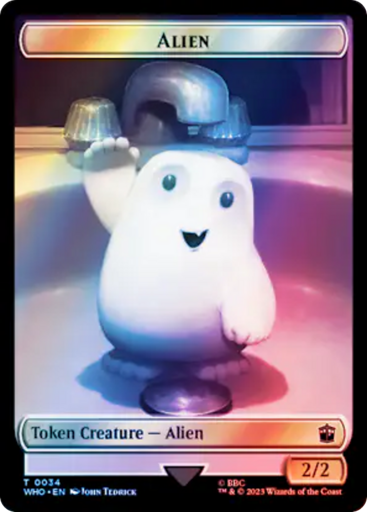 Alien // Treasure (0061) Double-Sided Token (Surge Foil) [Doctor Who Tokens] - Destination Retro