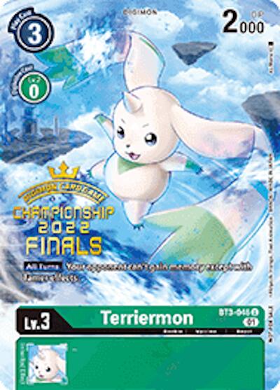 Terriermon [BT3-046] (2022 Championship Finals Digimon Tamers Pack) [Release Special Booster Promos] - Destination Retro