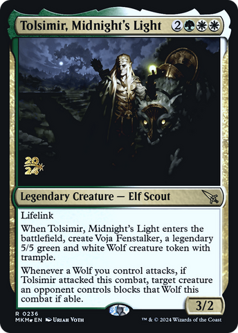 Tolsimir, Midnight's Light [Murders at Karlov Manor Prerelease Promos] - Destination Retro