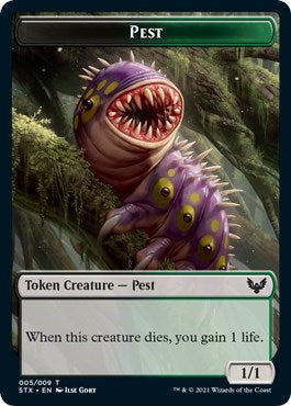 Elemental // Pest Double-Sided Token [Strixhaven: School of Mages Tokens] - Destination Retro