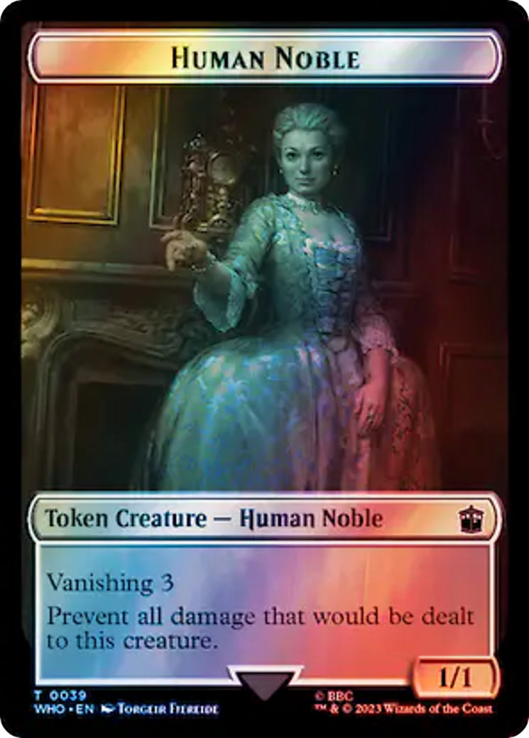Human Noble // Treasure (0062) Double-Sided Token (Surge Foil) [Doctor Who Tokens] - Destination Retro