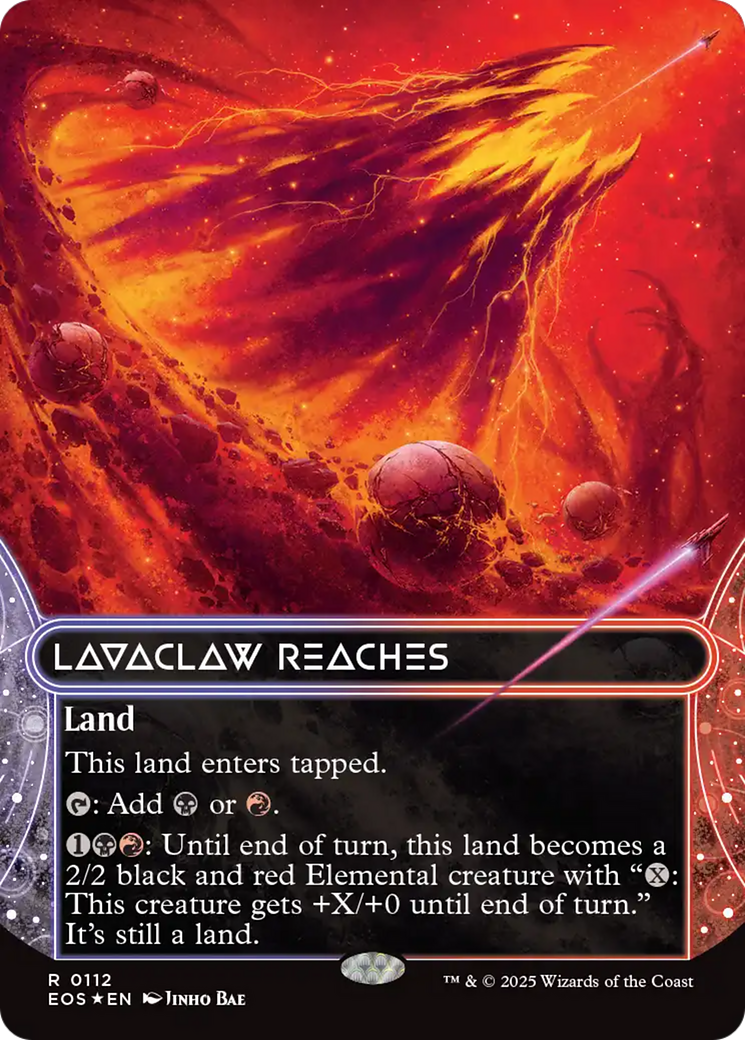 Lavaclaw Reaches (0112) (Borderless) (Galaxy Foil) [Edge of Eternities: Stellar Sights] - Destination Retro