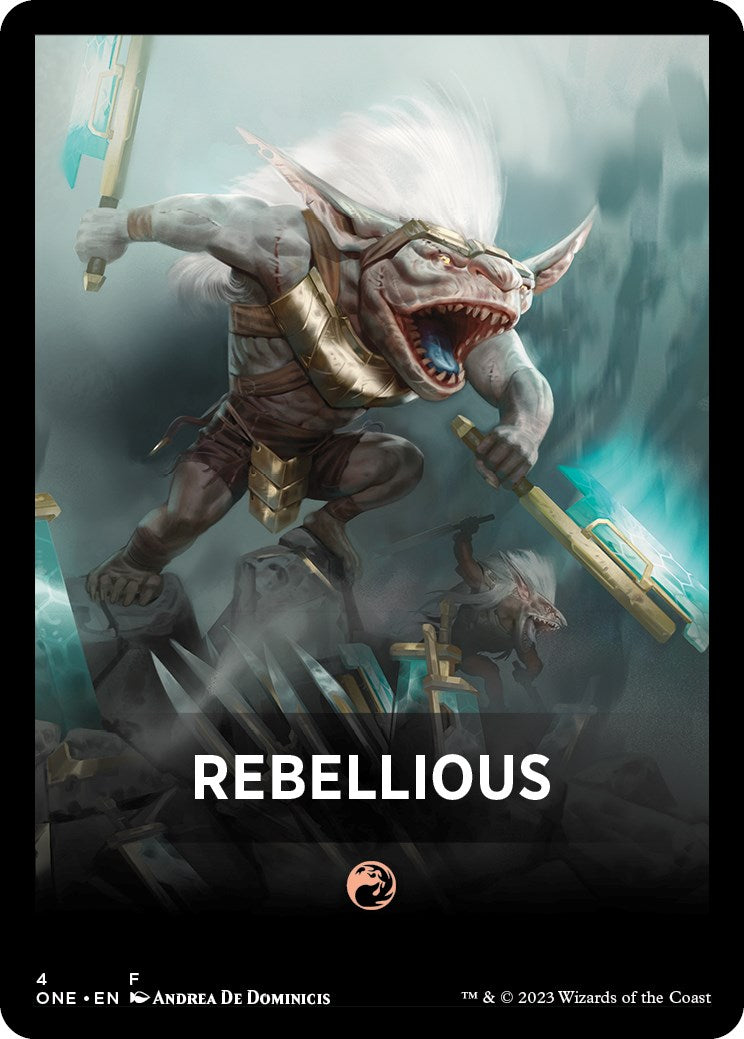 Rebellious Theme Card [Phyrexia: All Will Be One Tokens] - Destination Retro