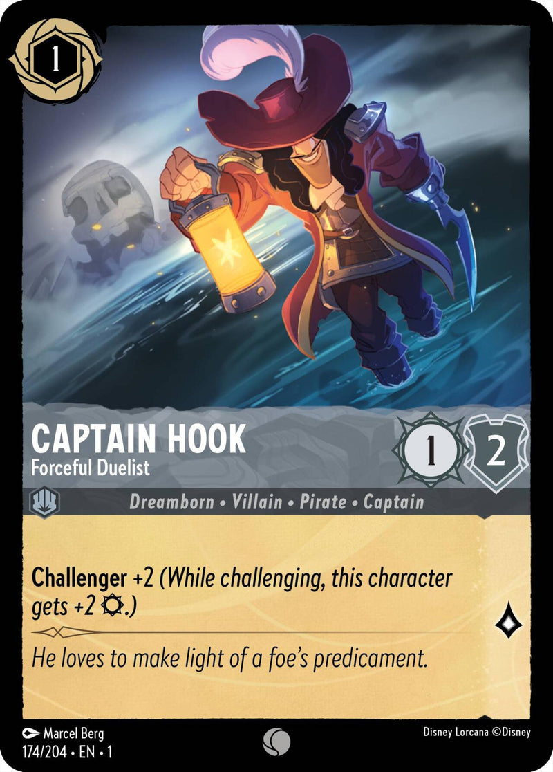 Captain Hook - Forceful Duelist (174/204) [The First Chapter] - Destination Retro