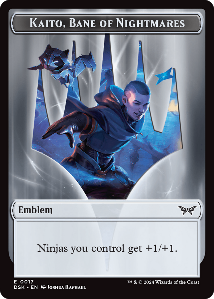 Emblem - Kaito, Bane of Nightmares [Duskmourn: House of Horror Tokens] - Destination Retro
