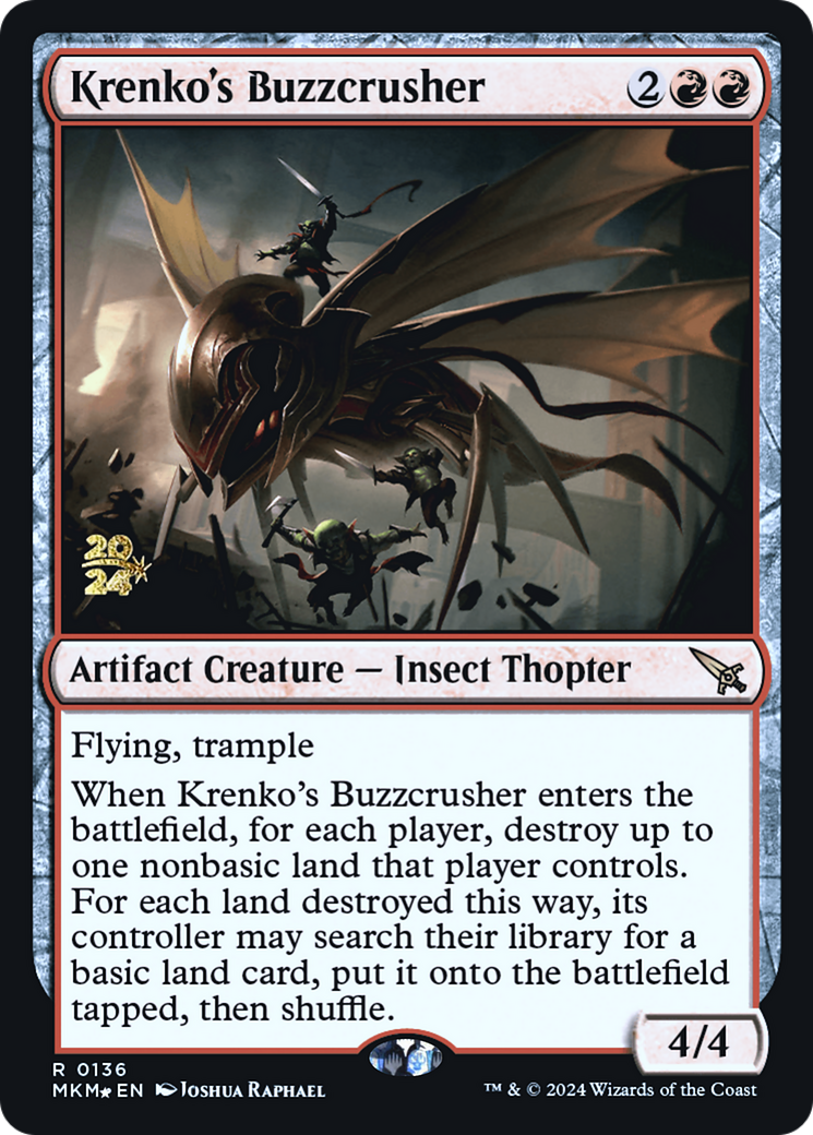 Krenko's Buzzcrusher [Murders at Karlov Manor Prerelease Promos] - Destination Retro