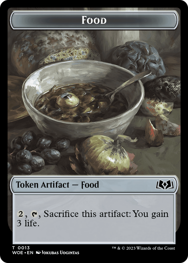 Bird // Food (0013) Double-Sided Token [Wilds of Eldraine Tokens] - Destination Retro