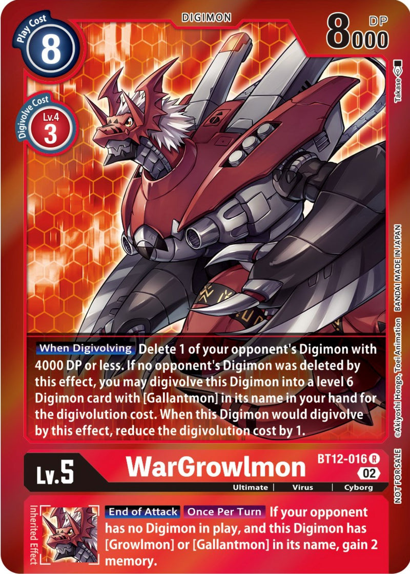 WarGrowlmon [BT12-016] (Tamer Party -Special-) [Across Time Promos] - Destination Retro