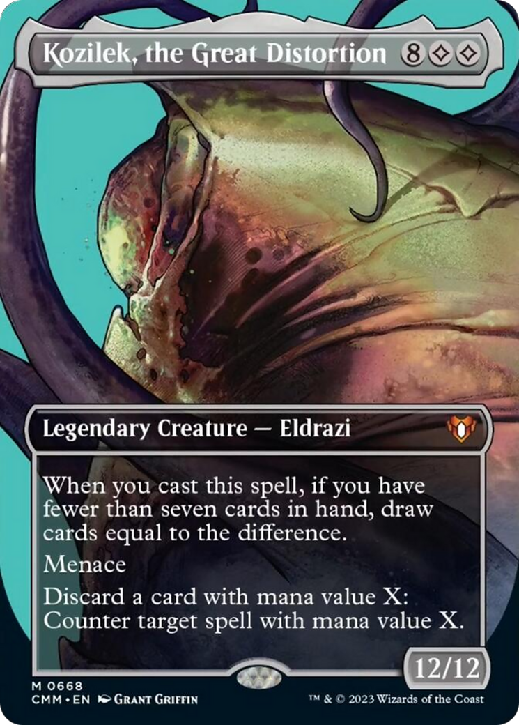 Kozilek, the Great Distortion (Borderless Profile) [Commander Masters] - Destination Retro