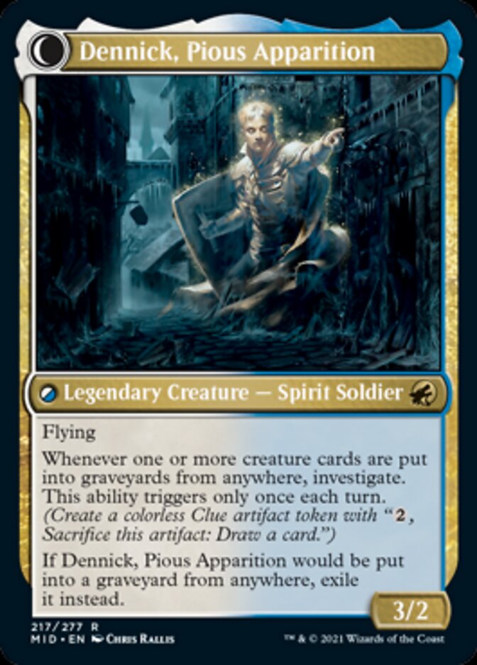 Dennick, Pious Apprentice // Dennick, Pious Apparition [Innistrad: Midnight Hunt] - Destination Retro