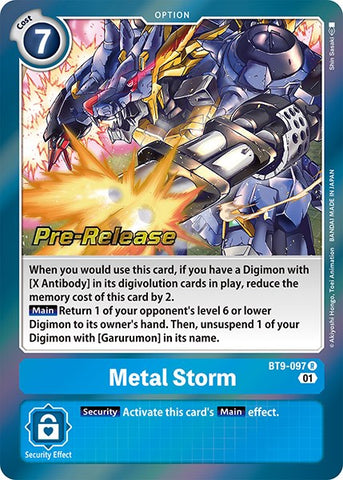 Metal Storm [BT9-097] [X Record Pre-Release Promos] - Destination Retro