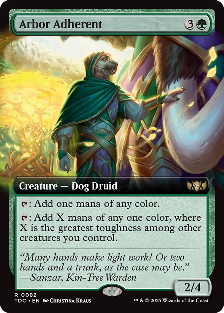 Arbor Adherent (Extended Art) [Tarkir: Dragonstorm Commander] - Destination Retro