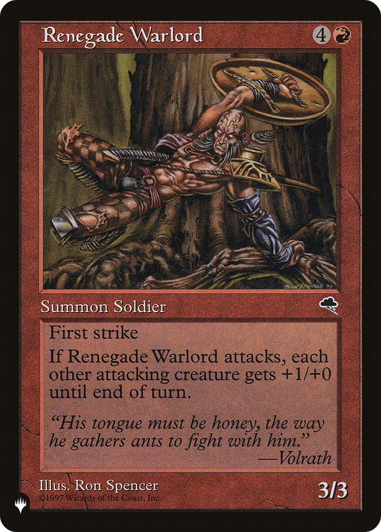 Renegade Warlord [The List] - Destination Retro