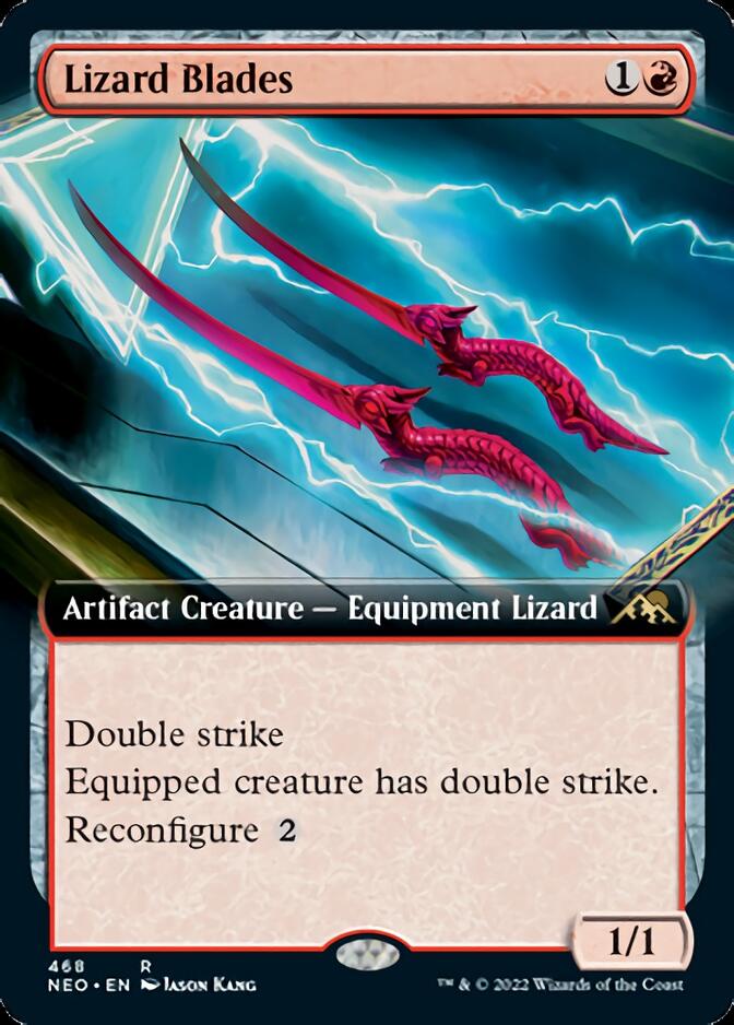 Lizard Blades (Extended Art) [Kamigawa: Neon Dynasty] - Destination Retro
