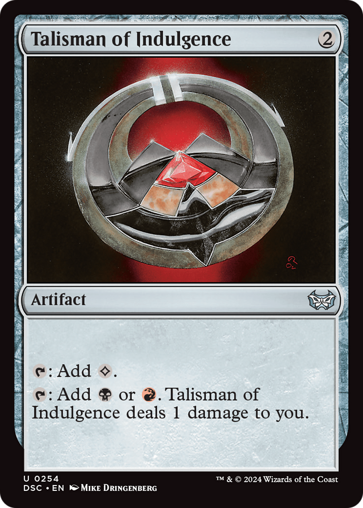 Talisman of Indulgence [Duskmourn: House of Horror Commander] - Destination Retro