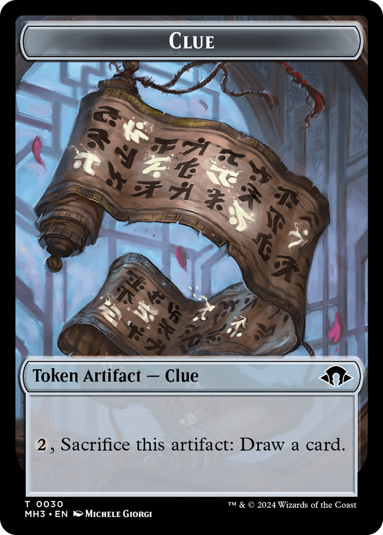 Eldrazi Spawn // Clue Double-Sided Token [Modern Horizons 3 Tokens] - Destination Retro