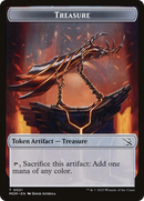Treasure (21) // Teferi Akosa of Zhalfir Emblem Double-Sided Token [March of the Machine Tokens] - Destination Retro