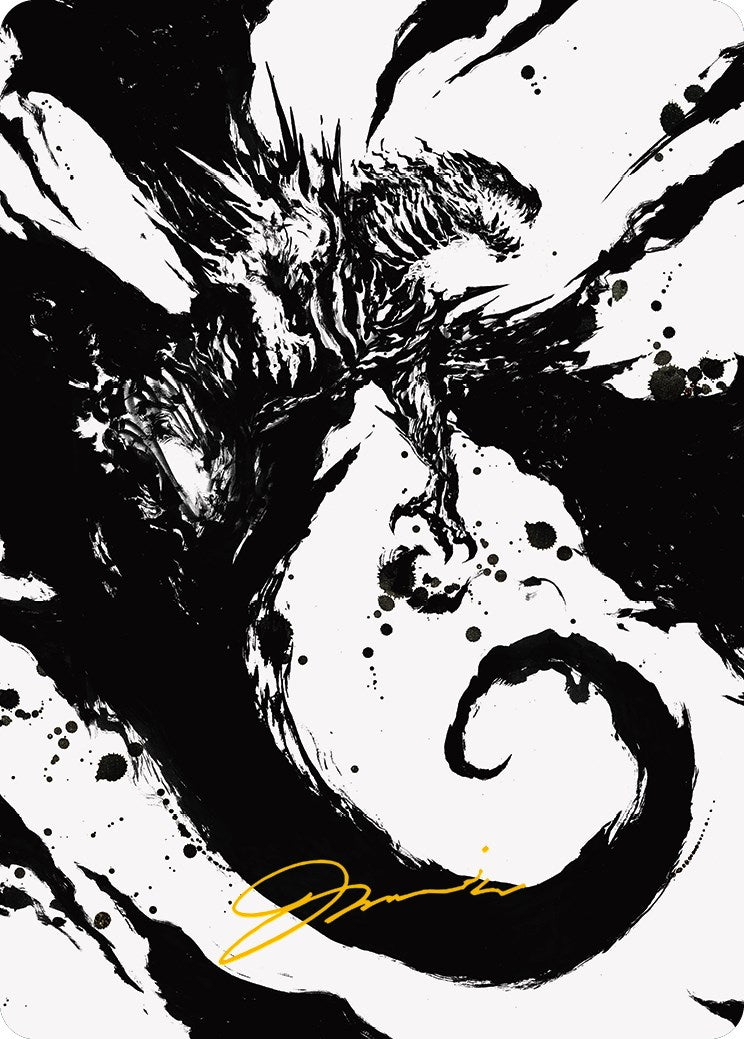 Capricious Hellraiser Art Card (Gold-Stamped Signature) [Phyrexia: All Will Be One Art Series] - Destination Retro
