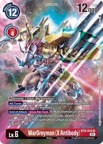 WarGreymon (X Antibody) [BT9-016] (Alternate Art) [X Record] - Destination Retro