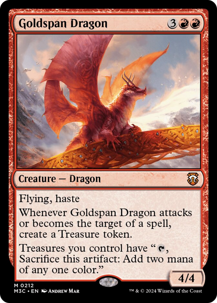 Goldspan Dragon (Ripple Foil) [Modern Horizons 3 Commander] - Destination Retro
