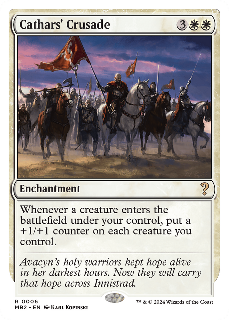 Cathars' Crusade (White Border) [Mystery Booster 2] - Destination Retro