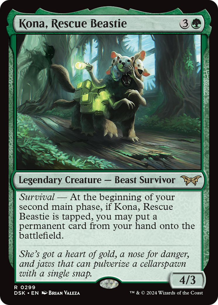 Kona, Rescue Beastie (0299) [Duskmourn: House of Horror] - Destination Retro