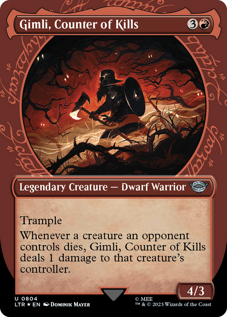 Gimli, Counter of Kills (Showcase) (Surge Foil) [The Lord of the Rings: Tales of Middle-Earth] - Destination Retro