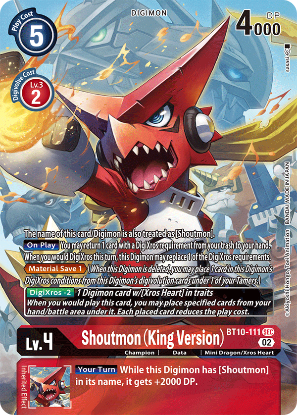 Shoutmon (King Version) [BT10-111] (Alternate Art) [Xros Encounter] - Destination Retro