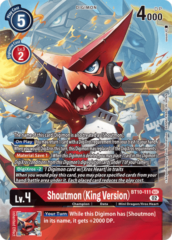 Shoutmon (King Version) [BT10-111] (Alternate Art) [Xros Encounter] - Destination Retro