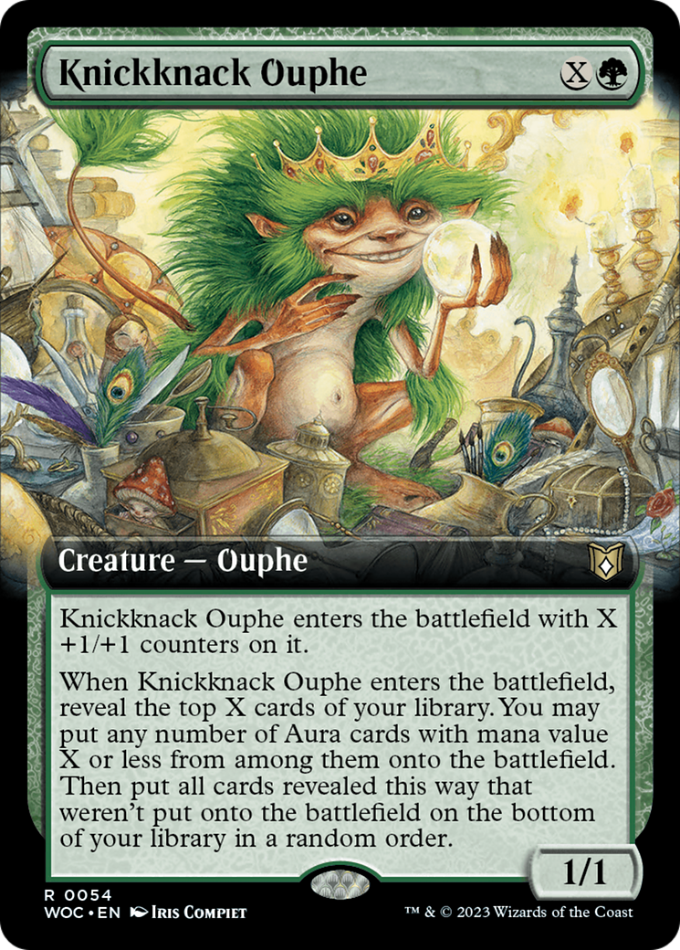 Knickknack Ouphe (Extended Art) [Wilds of Eldraine Commander] - Destination Retro