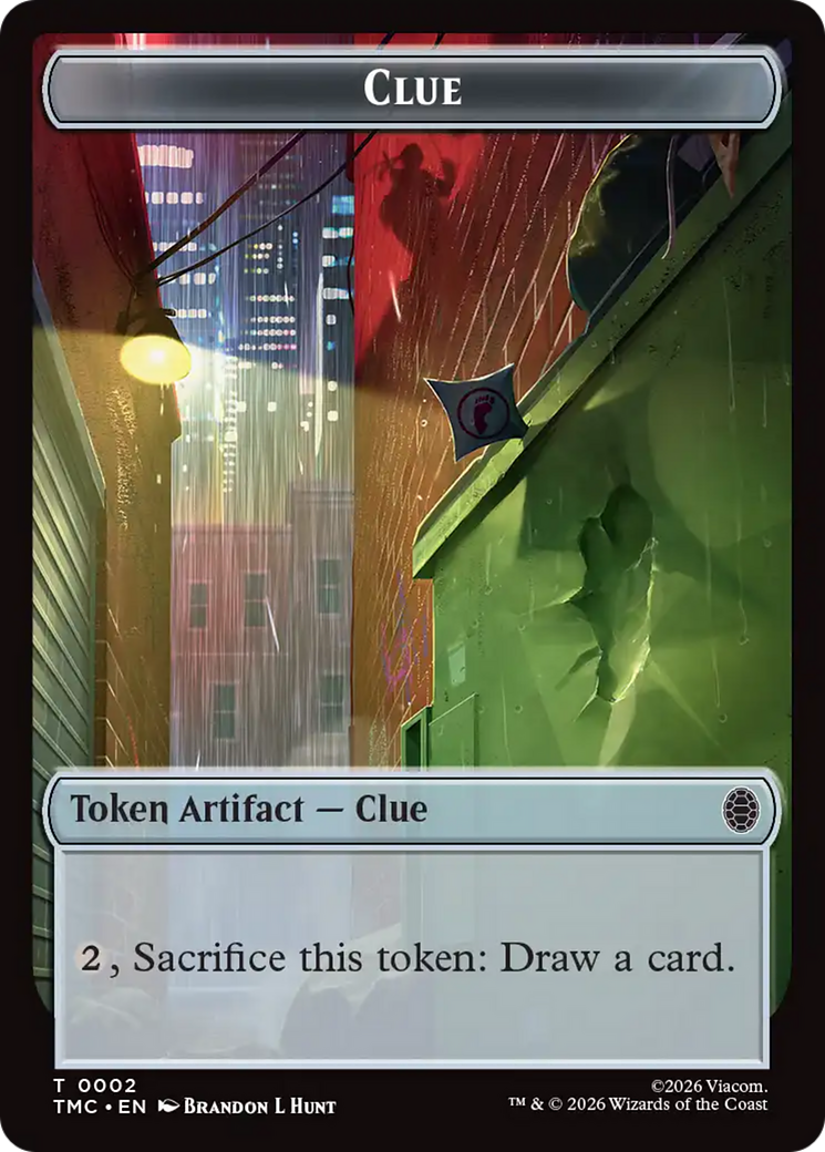 Treasure // Clue Double-Sided Token [Teenage Mutant Ninja Turtles Commander Tokens] - Destination Retro