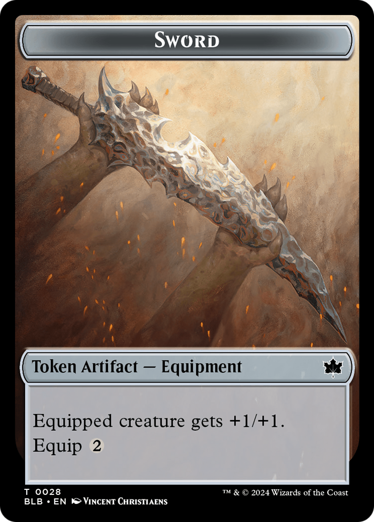 Sword Token [Bloomburrow Tokens] - Destination Retro
