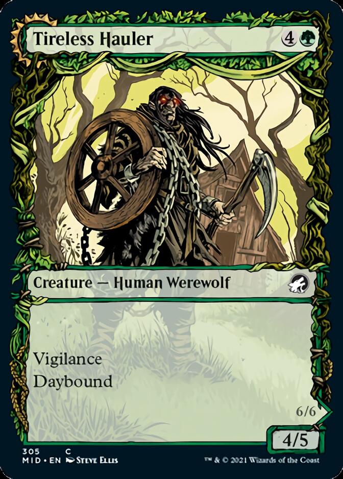 Tireless Hauler // Dire-Strain Brawler (Showcase Equinox) [Innistrad: Midnight Hunt] - Destination Retro
