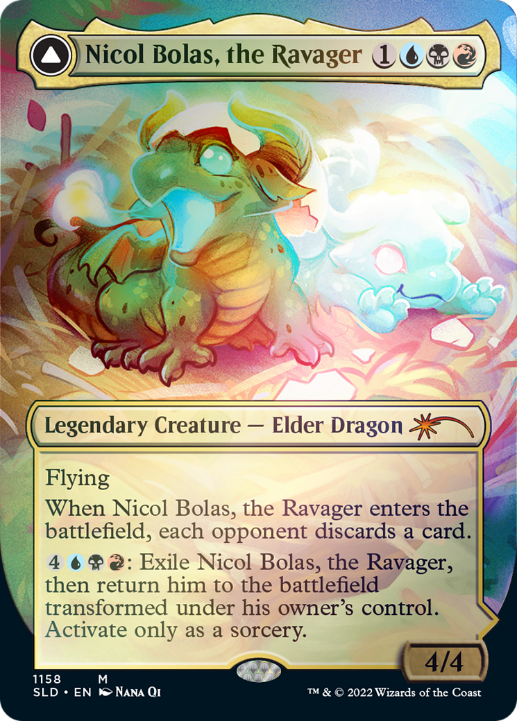 Nicol Bolas, the Ravager // Nicol Bolas, the Arisen (Borderless) [Secret Lair: From Cute to Brute] - Destination Retro