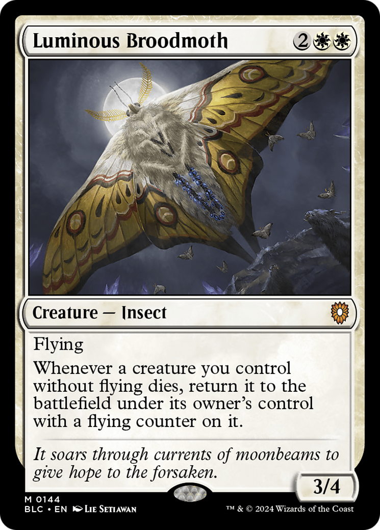 Luminous Broodmoth [Bloomburrow Commander] - Destination Retro