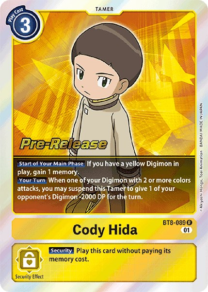 Cody Hida [BT8-089] [New Awakening Pre-Release Cards] - Destination Retro