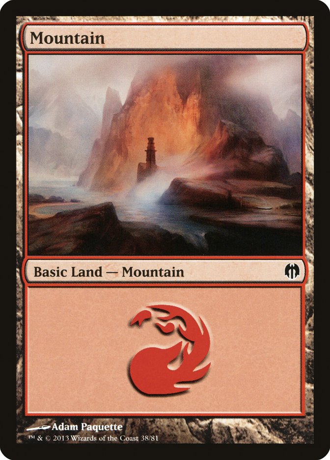 Mountain (38) [Duel Decks: Heroes vs. Monsters] - Destination Retro