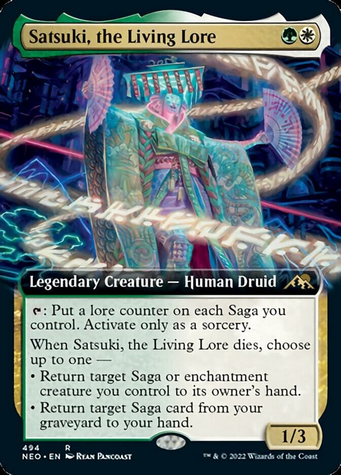 Satsuki, the Living Lore (Extended Art) [Kamigawa: Neon Dynasty] - Destination Retro