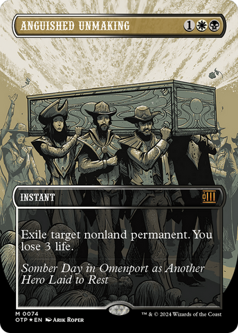 Anguished Unmaking (Textured Foil) [Outlaws of Thunder Junction: Breaking News] - Destination Retro