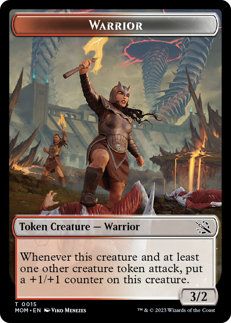 Warrior // Phyrexian Hydra (11) Double-Sided Token [March of the Machine Tokens] - Destination Retro