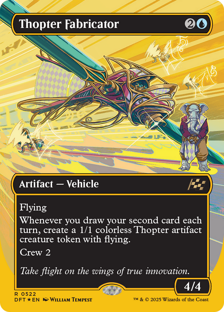 Thopter Fabricator (Borderless) (First-Place Foil) [Aetherdrift] - Destination Retro