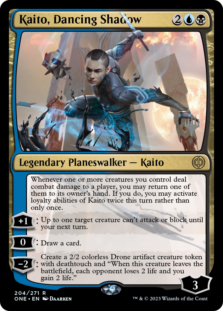 Kaito, Dancing Shadow (Promo Pack) [Phyrexia: All Will Be One Promos] - Destination Retro