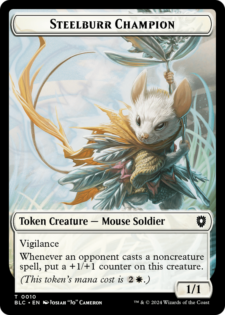 Steelburr Champion // Squid Double-Sided Token [Bloomburrow Commander Tokens] - Destination Retro