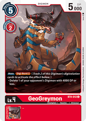 GeoGreymon [BT4-012] [Great Legend] - Destination Retro