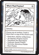 Who's That Praetor? [Mystery Booster 2 Playtest Cards] - Destination Retro