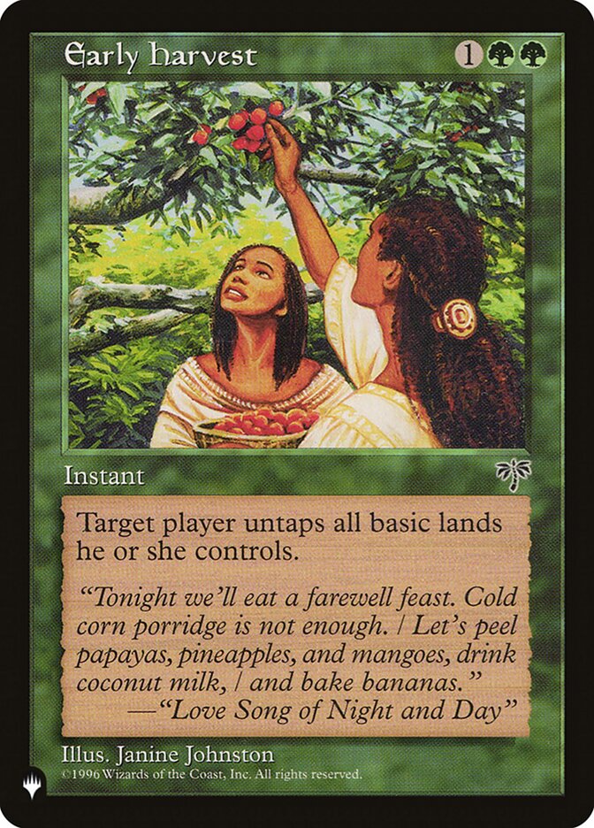 Early Harvest [The List] - Destination Retro