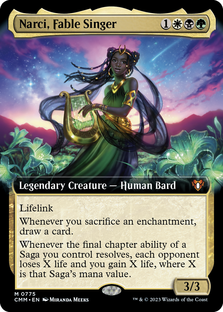 Narci, Fable Singer (Extended Art) [Commander Masters] - Destination Retro