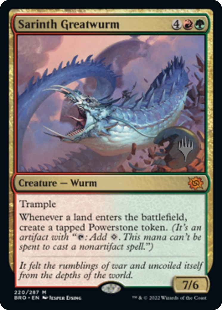Sarinth Greatwurm (Promo Pack) [The Brothers' War Promos] - Destination Retro