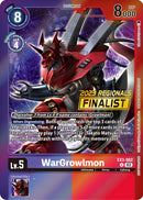 WarGrowlmon [EX3-062] (2023 Regionals Finalist) [Draconic Roar Promos] - Destination Retro